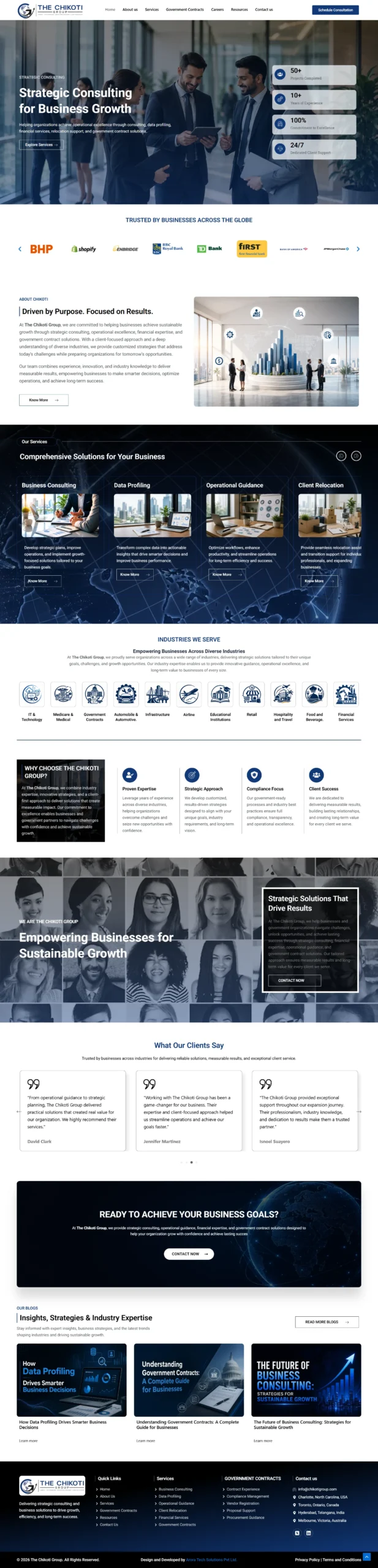 Chikoti Group Website
